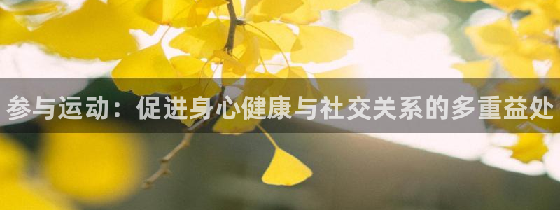 凯发官网下载平台假的吗是真的吗:参与运动:促进身心健康与社交